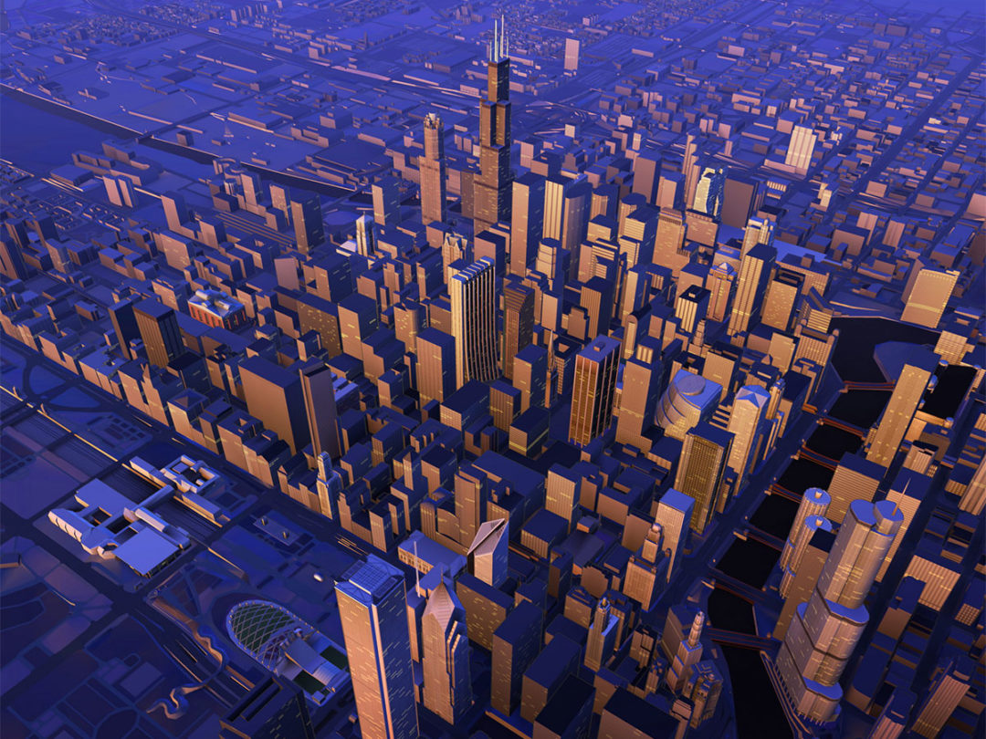 3D Chicago map