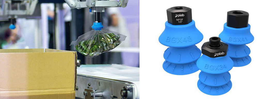 Piab Vakuum GmbH suction cups for robotic picking arms