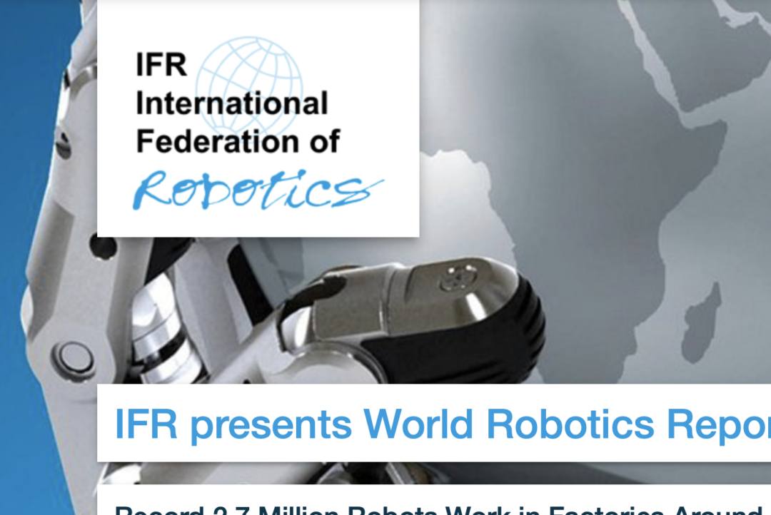 befolkning ballet Serrated Record 2.7 million industrial robots in use around the world, IFR says |  2020-09-25 | DC Velocity