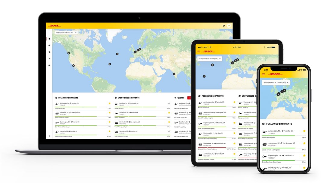 DHL shipment tracking portal