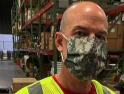 DC employee wearing mask