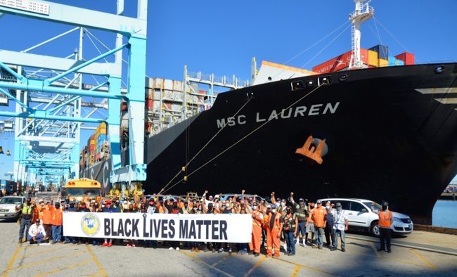 dockworkers BLM strike