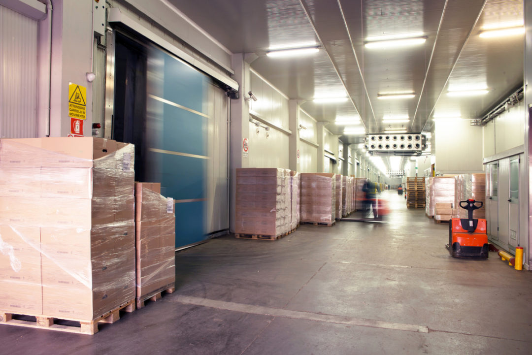 Industrial trucks in warehouse