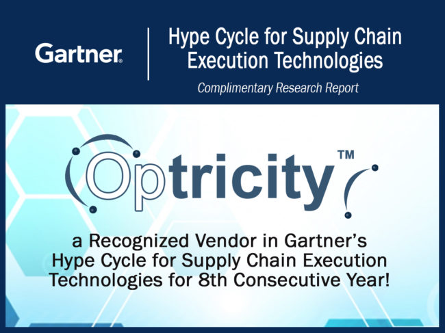 Optricity - A recognized vendor in Gartner's Hype Cycle for Supply Chain Execution