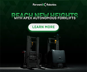 ForwardX Robotics. Reach New Heights with Apex Autonomous Forklifts. Learn More.