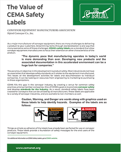 Cema the value of safety labels cover
