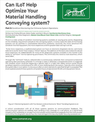 CEMA: Can IIoT Help Optimize Your Material Handling Conveying Systems, Part 3
