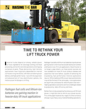 Hyster: Time to rethink your lift truck power