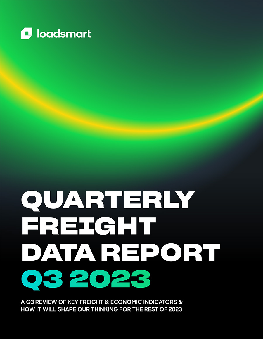 Loadsmart quarterly freight data insights report cover