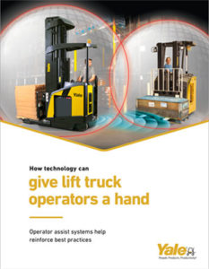 White paper cover: How technology can give lift truck operators a hand - Yale