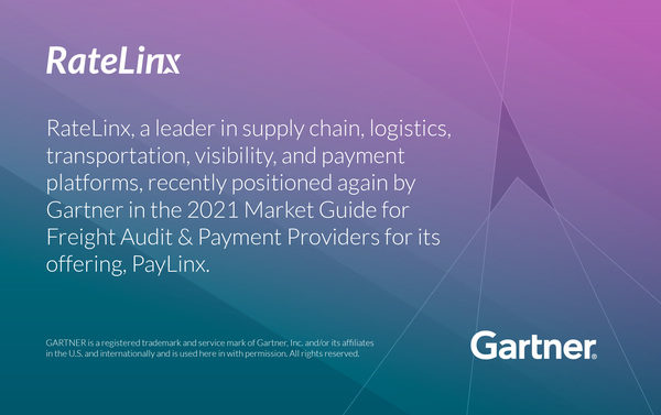 RateLinx Named in the 2021 Gartner Market Guide for Freight Audit and Payment Providers