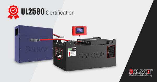 The first lithium forklift battery that is UL 2580 certified and ISO9001 certified in the industry i
