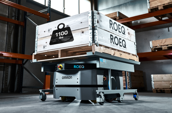 ROEQ Announces New Cart System for OMRON Autonomous Mobile Robot LD-250, Doubling Payload Capacity