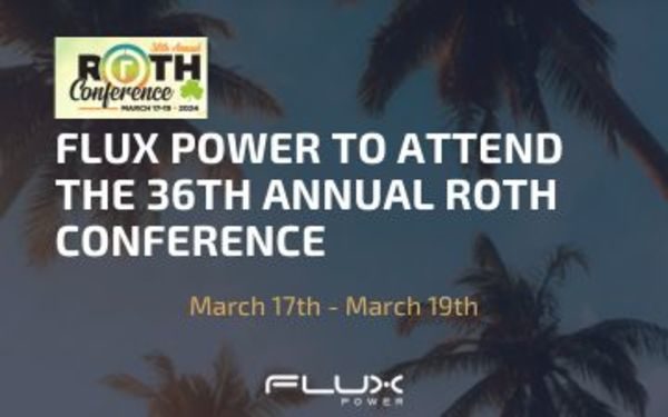 Flux Power to Attend the 36th Annual ROTH Conference