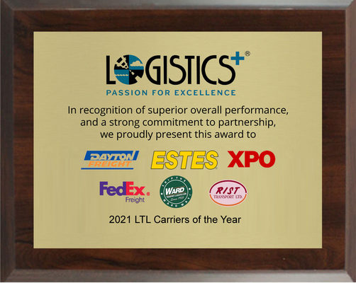 Logistics Plus Recognizes Six 2021 LTL Carriers of the Year