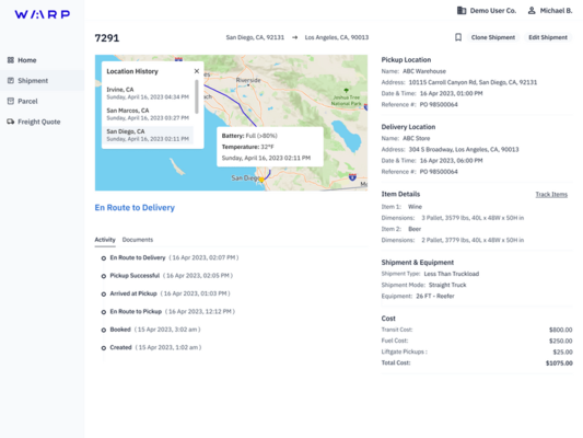 WARP Launches DirecTrack, a Suite of Tracking Tools for Shippers