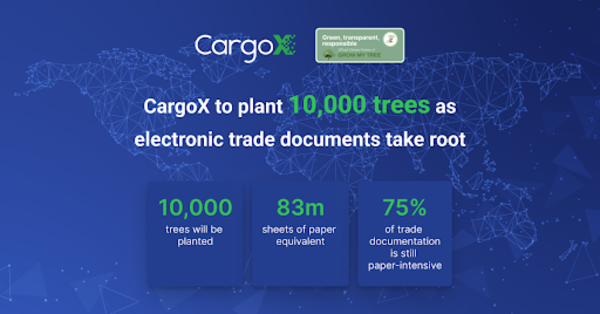 Going paperless - CargoX to plant 10,000 trees as electronic trade documentation takes root 