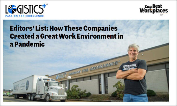 Logistics Plus Named to Inc.'s 2021 Best Workplaces Editors' List