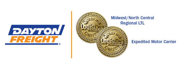 DAYTON FREIGHT WINS TWO LOGISTICS MANAGEMENT 2020 QUEST FOR QUALITY AWARDS 