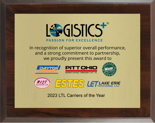 Logistics Plus Recognizes Six LTL Carriers for 2023 Awards