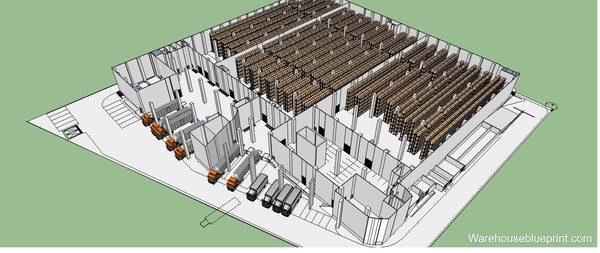 Model your warehouse layout in 3D easily