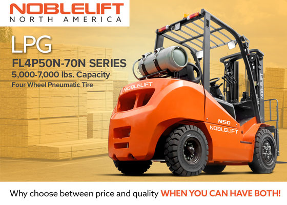 NOBLELIFT North America Introduces a New Series of LPG Pneumatic Forklifts.