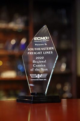 Southeastern Freight Lines Recognized as 2020 Echo Global Logistics Regional LTL Carrier of the Year