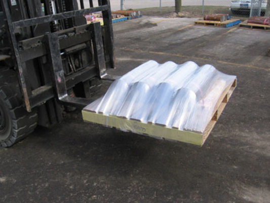 Orbital Wrapper Eliminates Lateral Forces,  Keeps Lightweight Parts, Products on Pallet