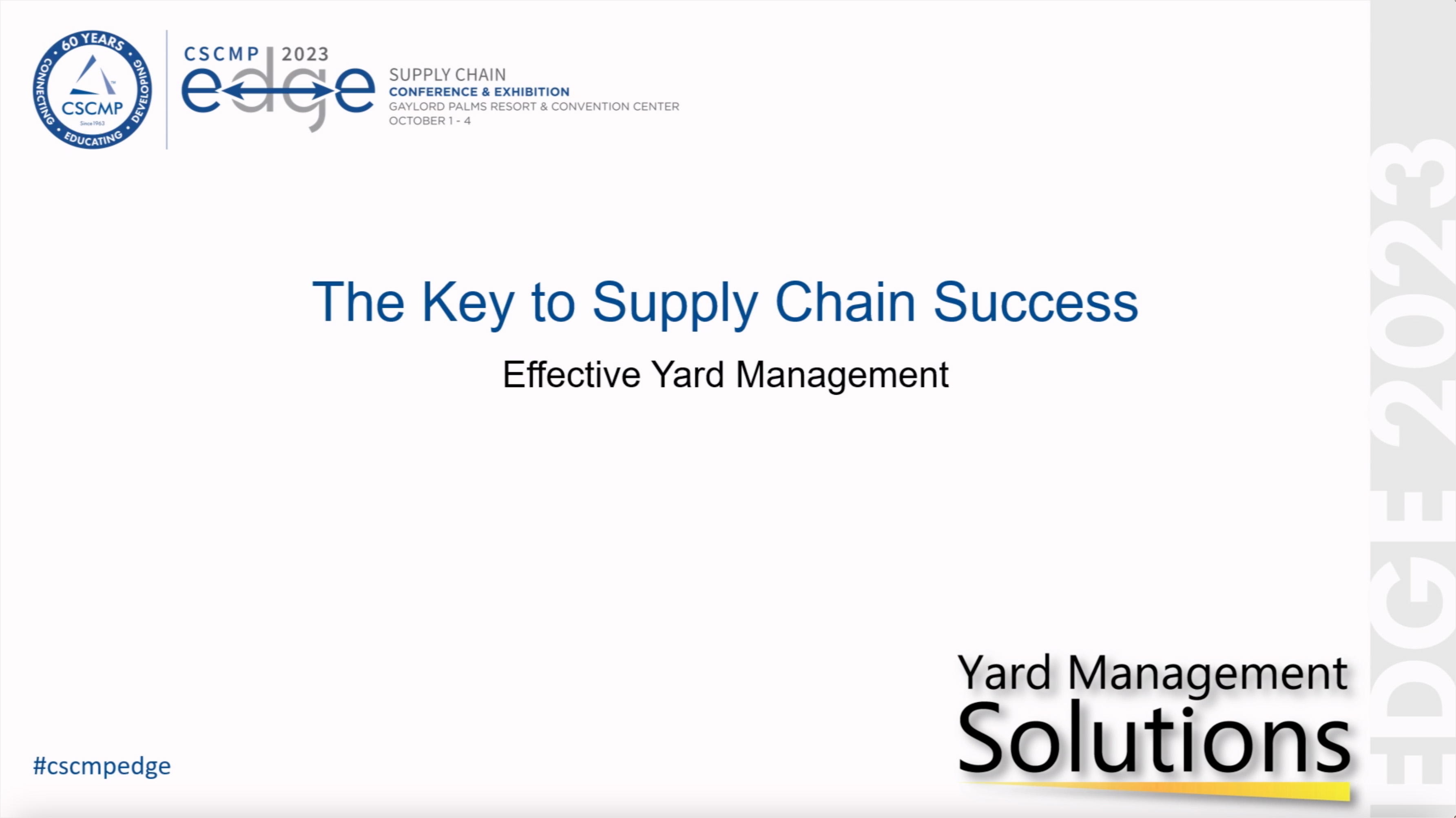 Edge2023 innovationtheater yard management solutions