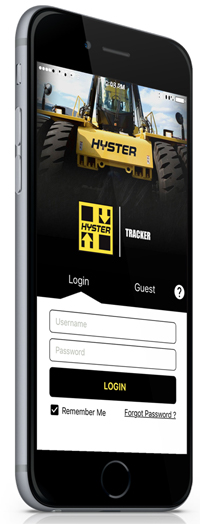 Phone with Hyster app