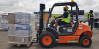 Person operating lift truck